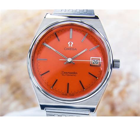 omega seamaster orange|Omega Seamaster chronometer automatic date.